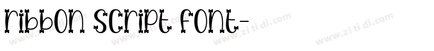 ribbon script font字体转换